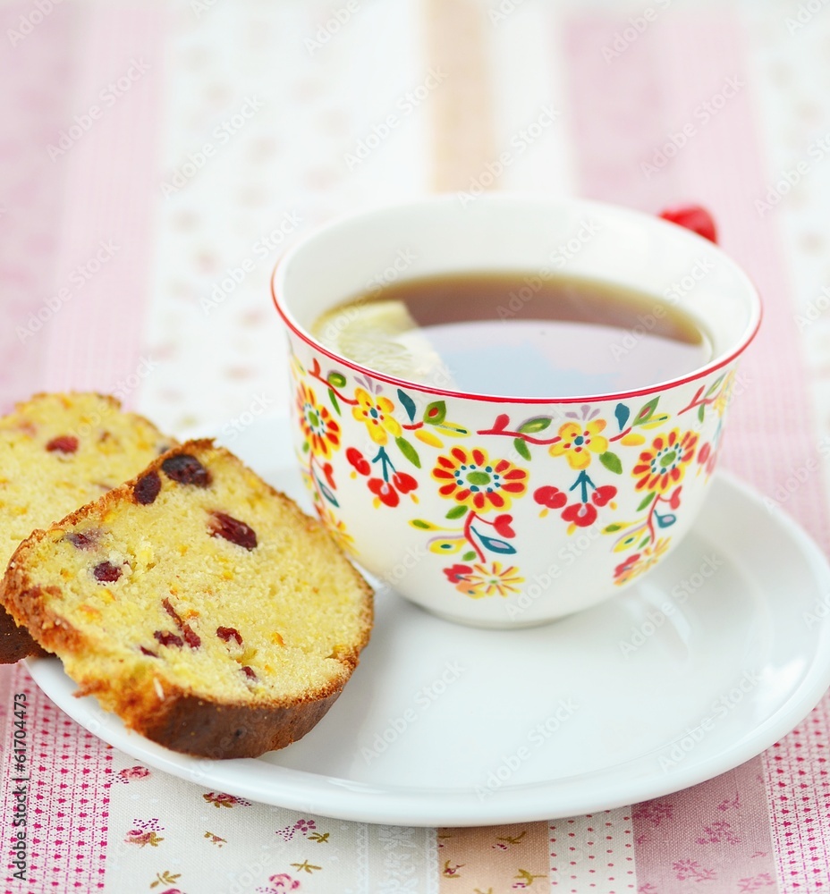 orange cake with cup of tea orange cake with cup of tea