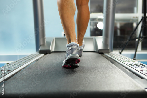 Running on treadmill