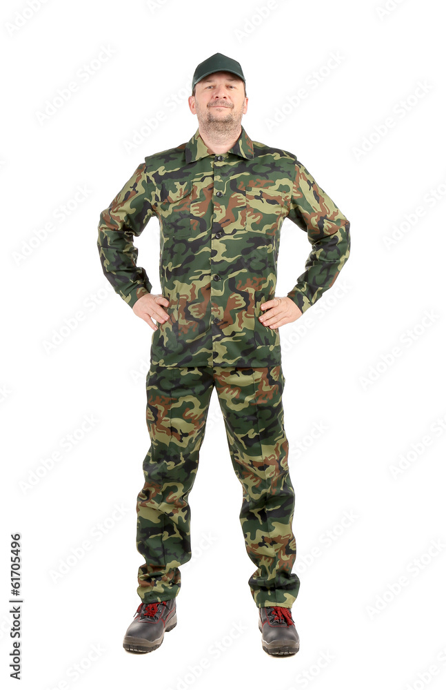 Proud man in military suit. Proud man in military suit.