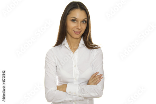 Businesswoman with her arms crossed