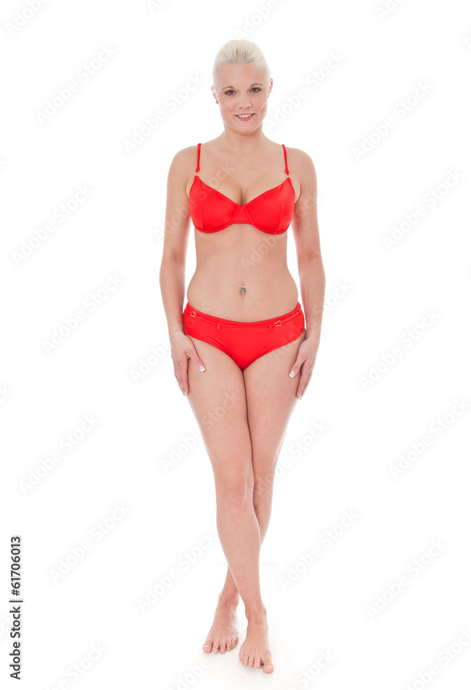 Obraz premium Attractive young woman in bikini