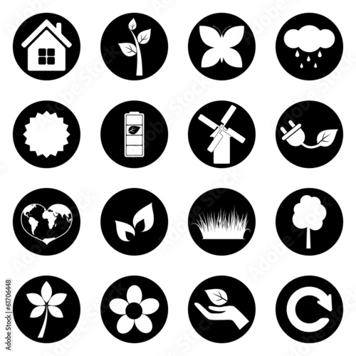 Set of ecology icons