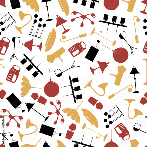 lighting icons color pattern eps10
