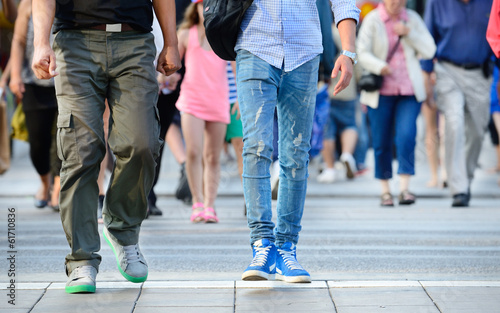 Pedestrians on zebra crossing