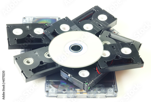 Tapes and DVD isolated