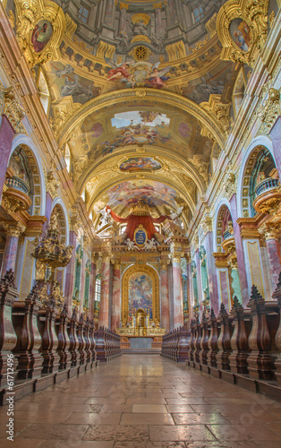 Vienna - Nave of baroque Jesuits church.