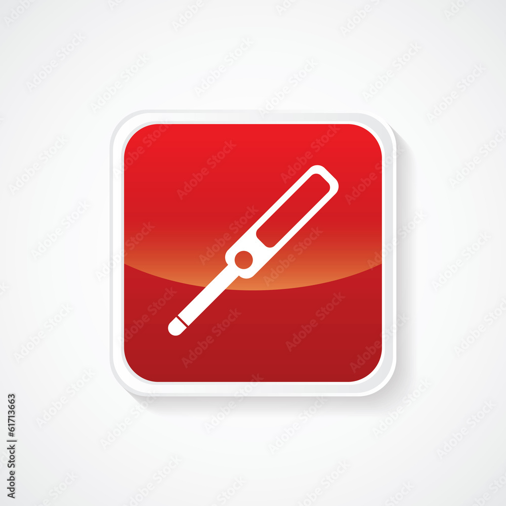 Icon of A pregnancy test wand on Red Button. Eps.-10. Icon of A pregnancy test wand on Red Button. Eps.-10.