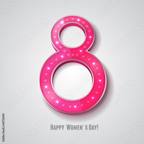 Vector women's day simbol on white background. Eps10
