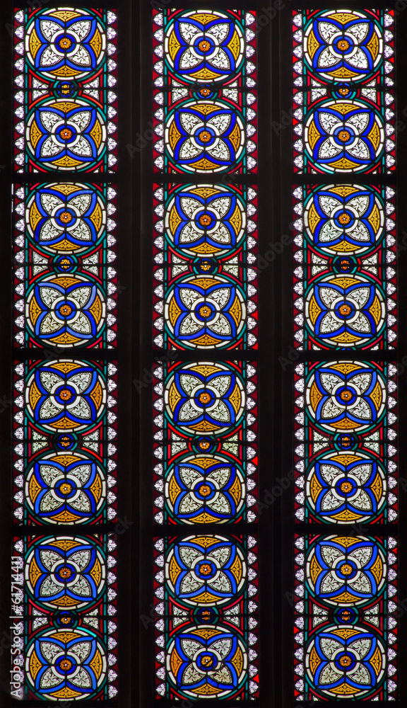 Bratislava - Detail of windowpane in presbytery of cathedral