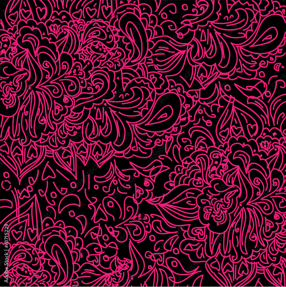 purple black floral abstraction purple black floral abstraction