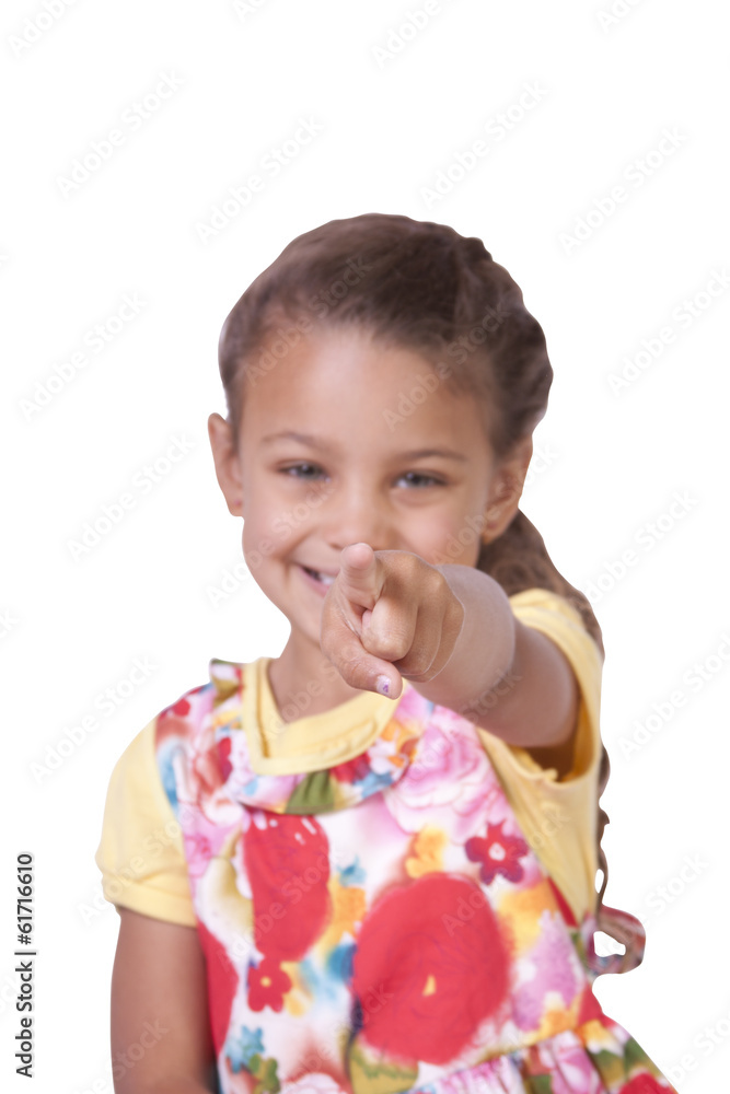 Beautiful Cute Little Girl Posing on an Isolated Background Beautiful Cute Little Girl Posing on an Isolated Background