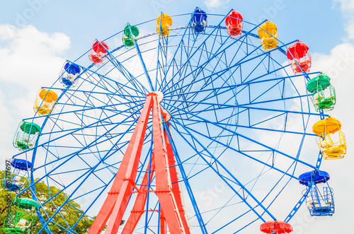 Vintage ferris wheel in the park