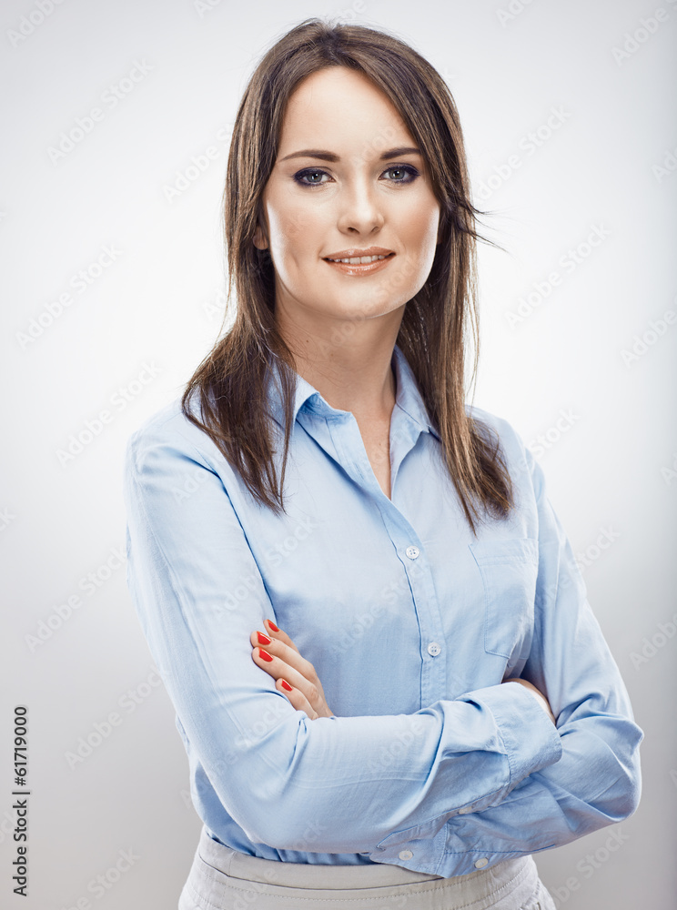Portrait of business woman . Isolated Portrait of business woman . Isolated