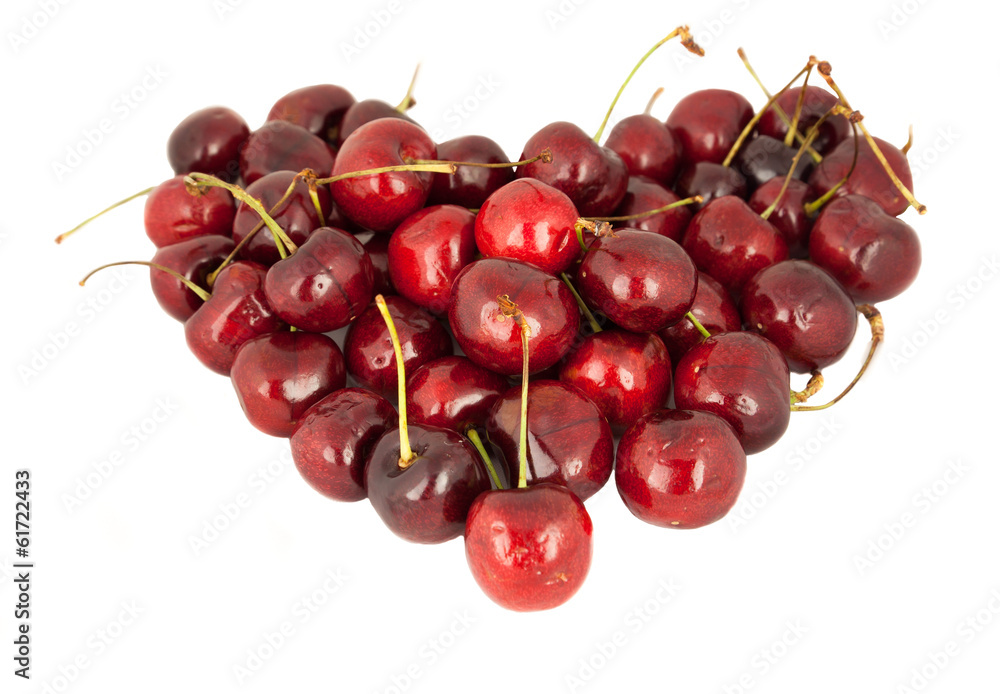 Cherries in a Heart Shape