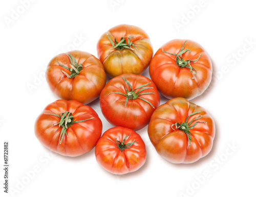 Stacked red tomatoes