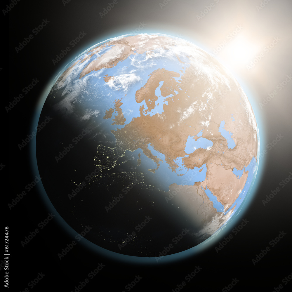 Fototapeta premium Sunrise over Europe