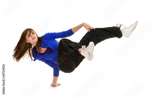 Sporty Teenage Break Dancer in Action