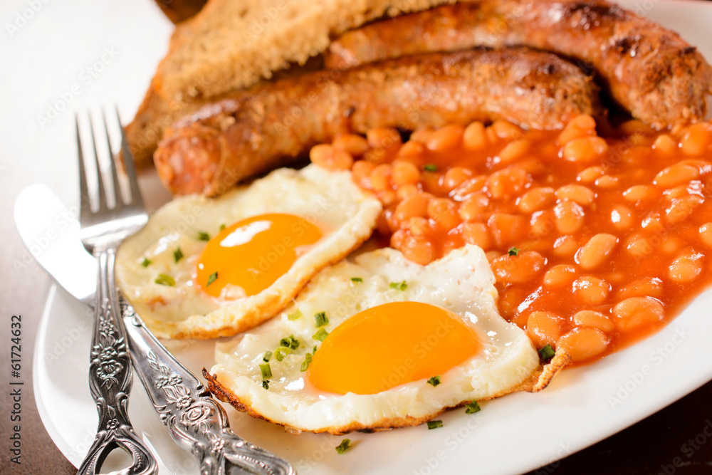 Yolk egg and beans Yolk egg and beans