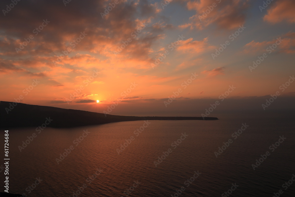 Sunset View in Oia, Santorini Island, Greece Sunset View in Oia, Santorini Island, Greece