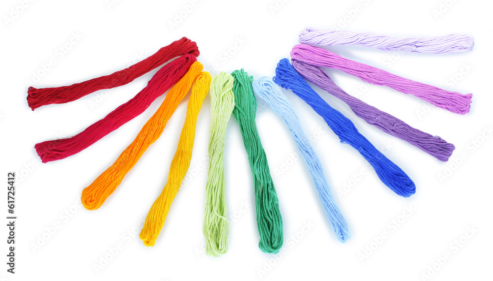 sewing threads for embroidery isolated on white sewing threads for embroidery isolated on white