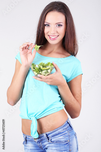 Beautiful girl with fresh s...