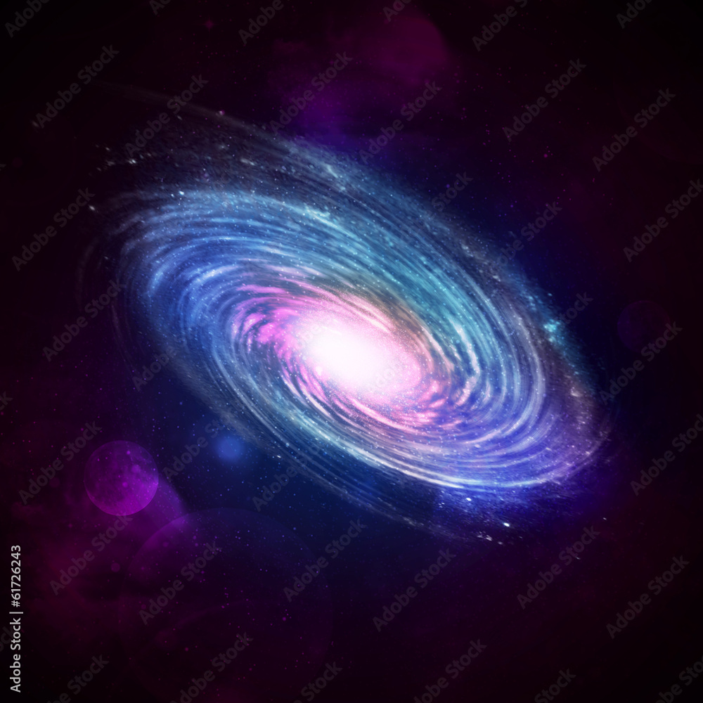 Naklejka premium Illustration of a spiral galaxy