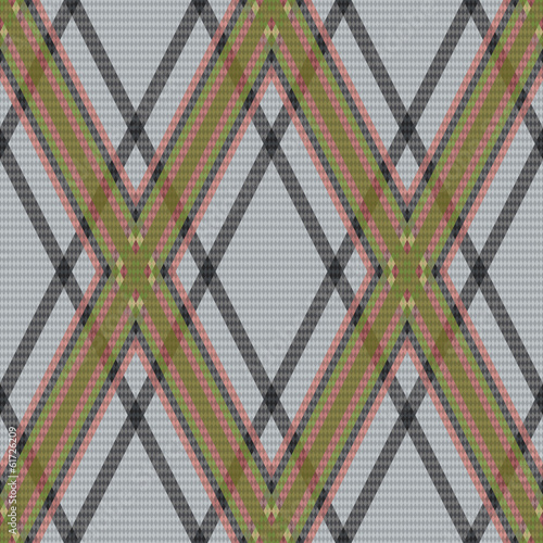 Rhombic tartan brown and gray fabric seamless texture