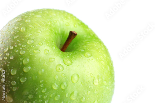 Fresh green apple, isolated on white