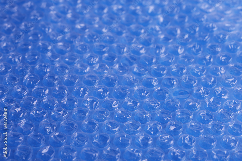 Color plastic bubble packing material, close-up Color plastic bubble packing material, close-up