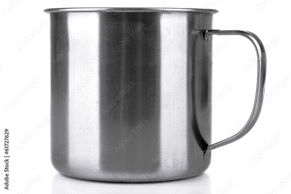 Metal mug, isolated on white Metal mug, isolated on white