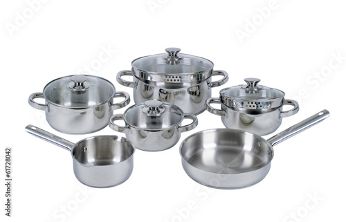 Stainless steel pots and pans