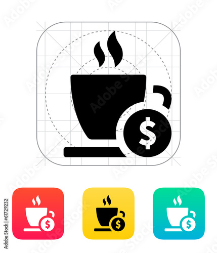 Cup price icon.