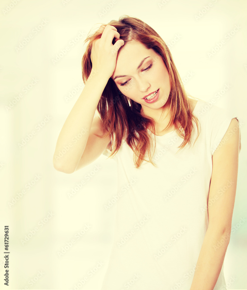 Fototapeta premium Woman with headache