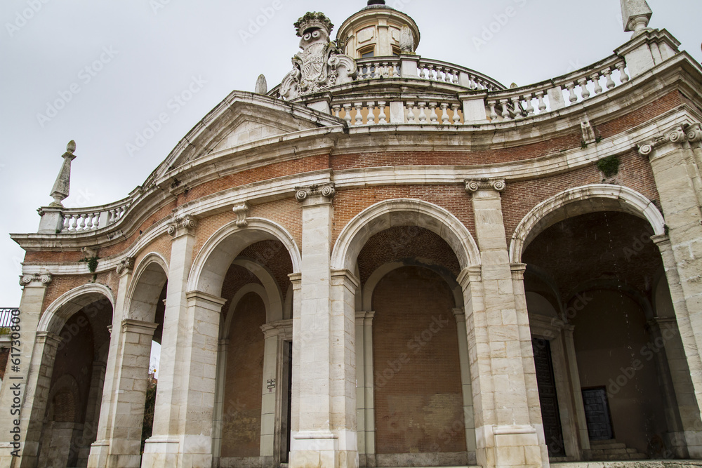 Main gate.Church San Antonio. Palace of Aranjuez, Madrid, Spain