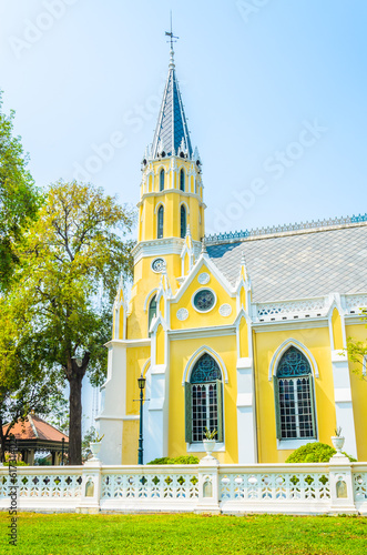 Wat Niwet Thammaprawat Temple Church in ayutthaya Thailand photo