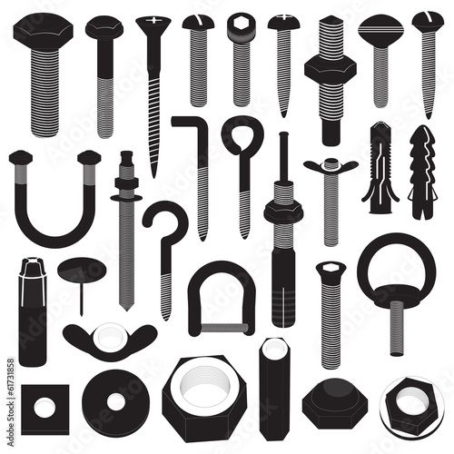 Basic Screws and Nuts Collection