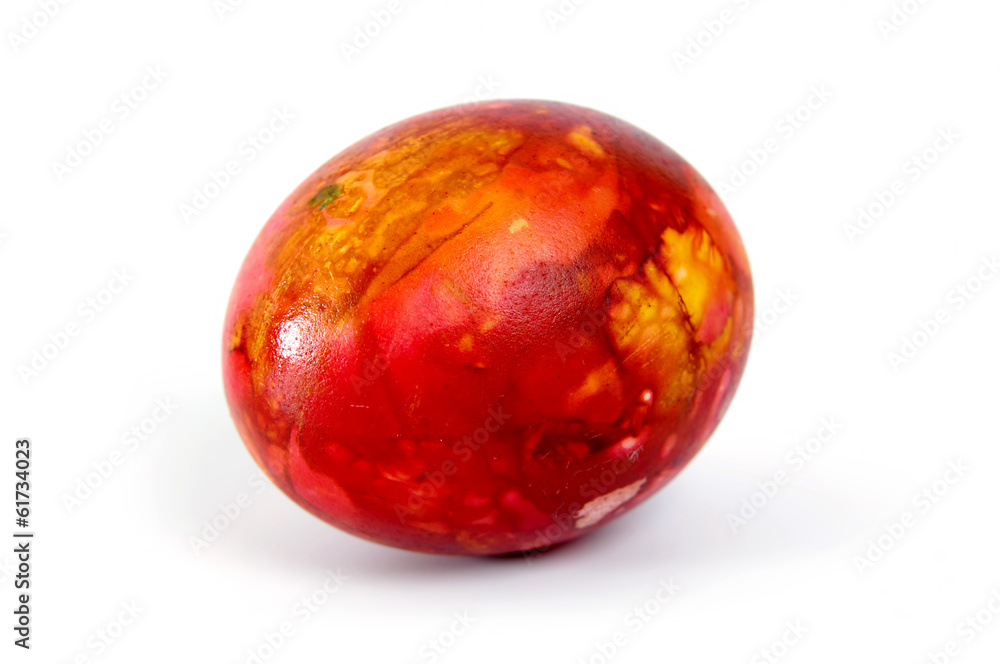 Obraz premium Colorful easter egg isolated over white background