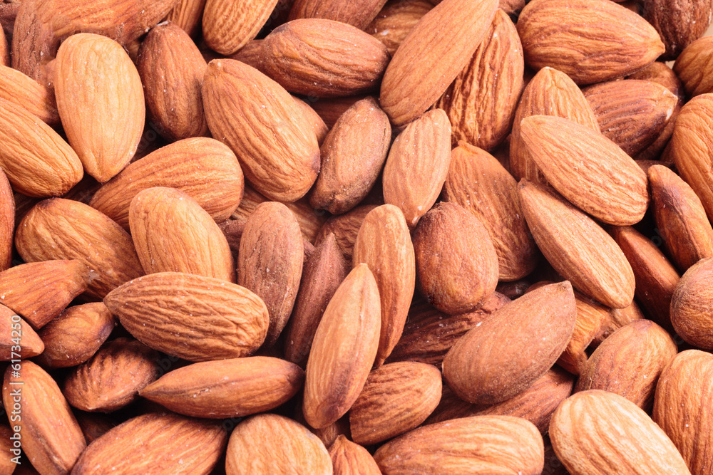 Background from almonds Background from almonds