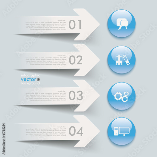 Paper 4 Arrows Blue Buttons