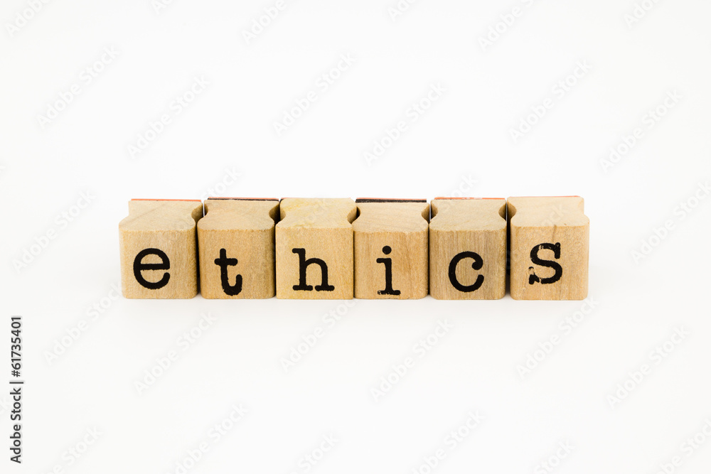 ethics wording isolate on white background ethics wording isolate on white background