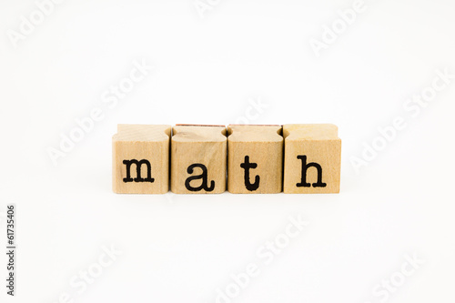 math wording isolate on white background