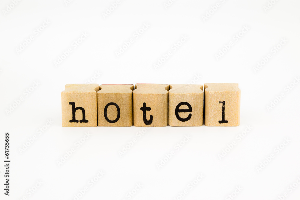 hotel wording isolate on white background hotel wording isolate on white background