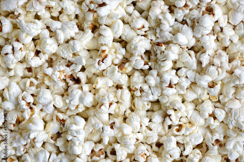 Background texture of freshly made popcorn