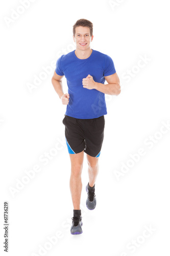 Portrait Of Young Man Jogging