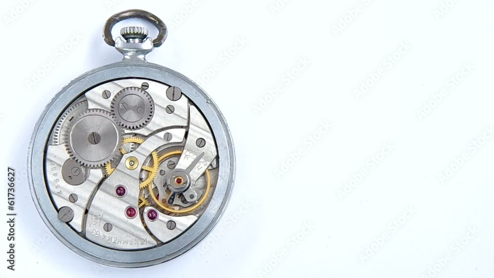 Retro watch on a white background.