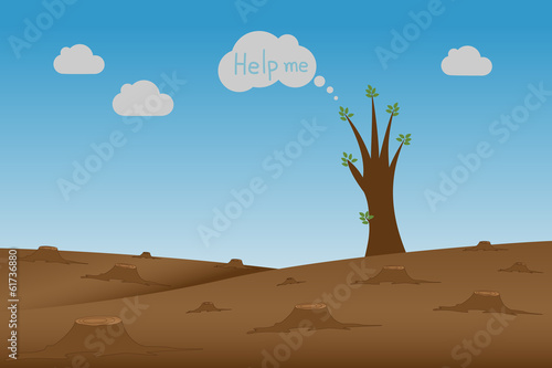 Protection the tree  for save the earth