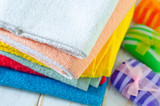 color towels and soap