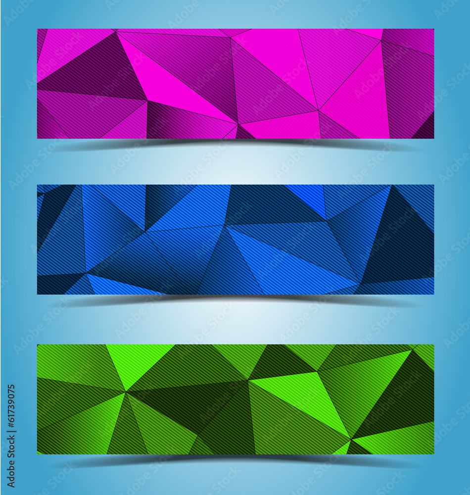 Abstract geometric banner design