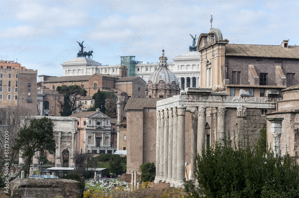 Views of Roman Forum, Rome Italy