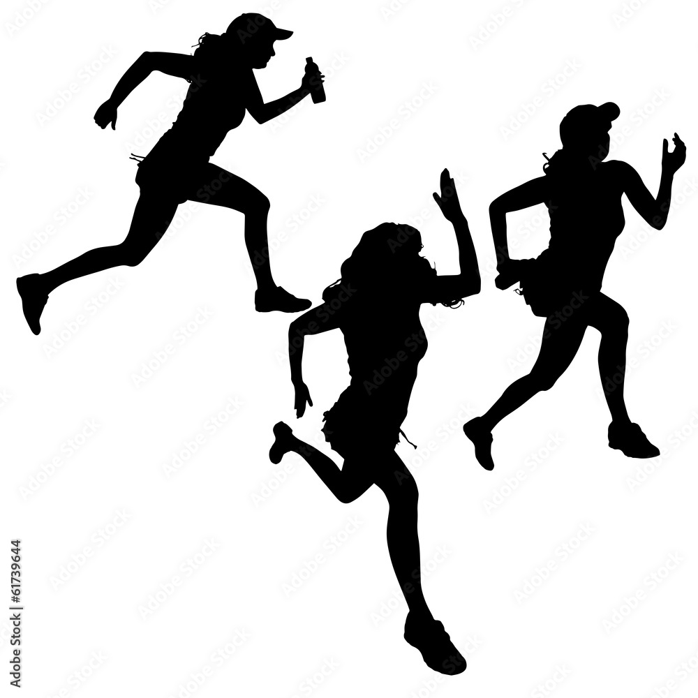 Vector silhouette of a woman. Vector silhouette of a woman.